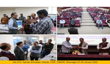 Visit of Dr. Kannan Srinivasan, Director, CSIR, CSMCRI, Bhavnagar