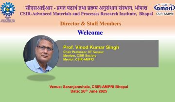 Visit of Member, CSIR Society and Mentor, CSIR-AMPRI